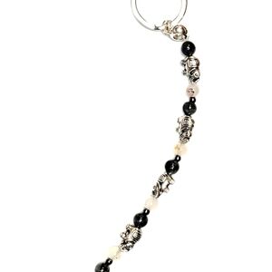 Handmade elephant beaded keychain